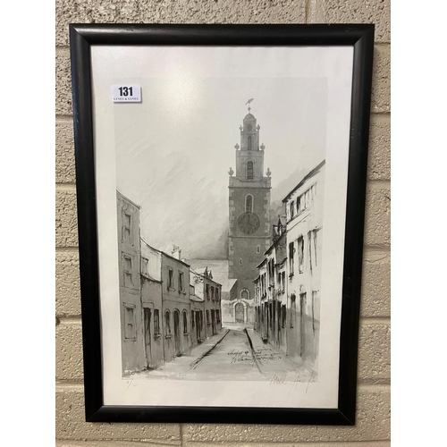 131 - William Harrington B. 1941,
Chapel Street, Cork, 1976,
Limited edition print,
Signed by the artist,
... 