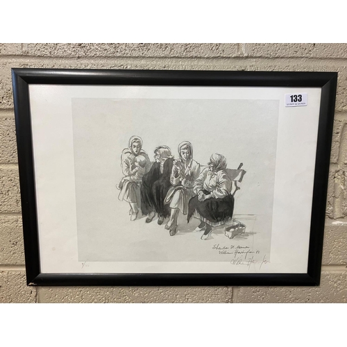 133 - William Harrington B. 1941,
Shandon Street Women, dated 1983,
Limited edition print,
Signed by the a... 