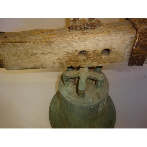 225 - Large old estate bell. Height of bell 38cm.