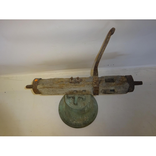 225 - Large old estate bell. Height of bell 38cm.