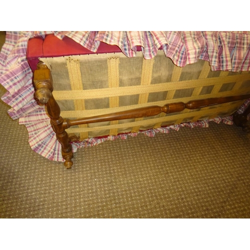 251 - Neat sized two seater settee with loose cover, (faded).