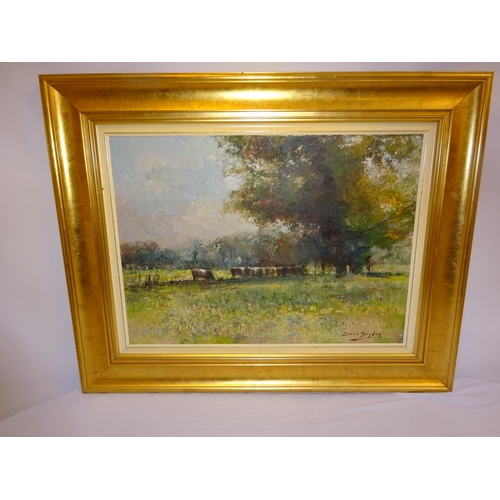 269 - Errol Boyley, 
Pastoral-Klapmuts,
Oil on canvas,
Signed lower right,
57cm x 77cm.