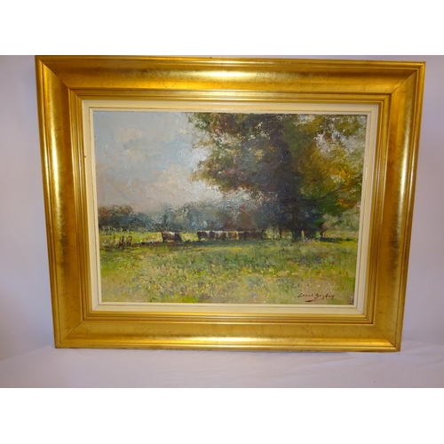 269 - Errol Boyley, 
Pastoral-Klapmuts,
Oil on canvas,
Signed lower right,
57cm x 77cm.