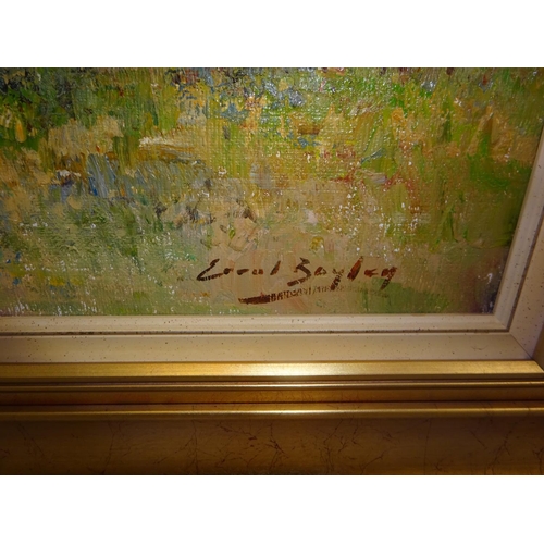 269 - Errol Boyley, 
Pastoral-Klapmuts,
Oil on canvas,
Signed lower right,
57cm x 77cm.