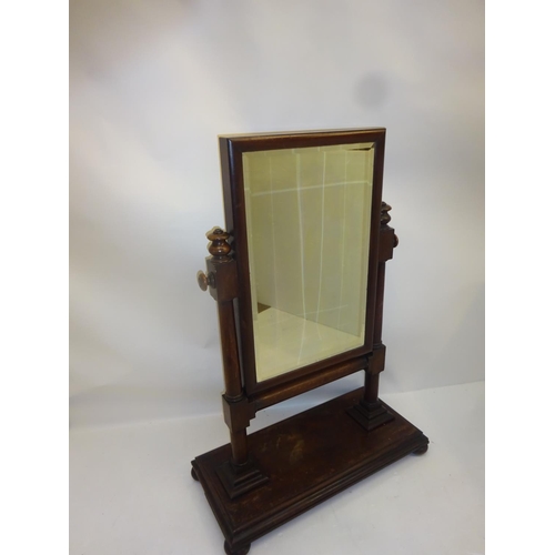 276 - A good 19th century mahogany cheval dressing mirror. H. 145cm, W. 95cm.