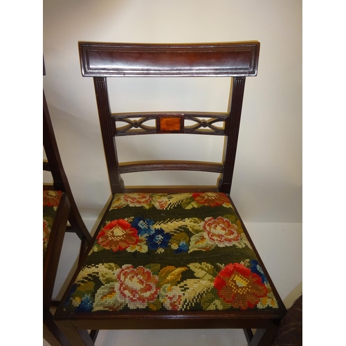 295 - A pair of Victorian dining chairs and a pair of 19th century side chairs. (4)