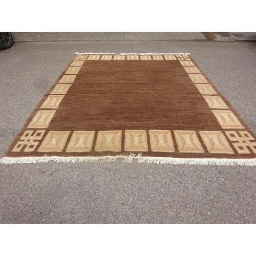 314 - Tibetan rug, some fading. 310cm x 250cm.