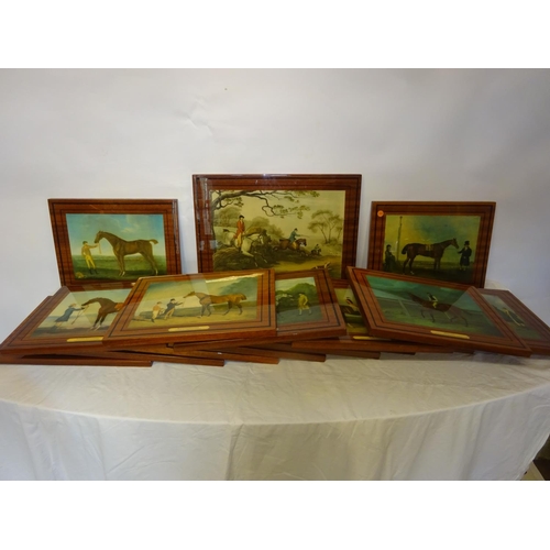 319 - Collection of 17 nicely framed horse prints.