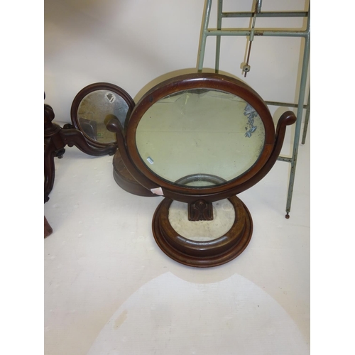 357 - Victorian dressing mirrors, children's blackboard, butter box, etc. (restoration required)