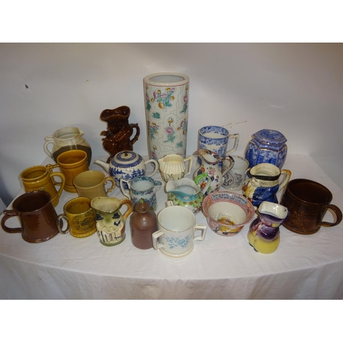 363 - Collection of china mugs, jugs, etc. As found.