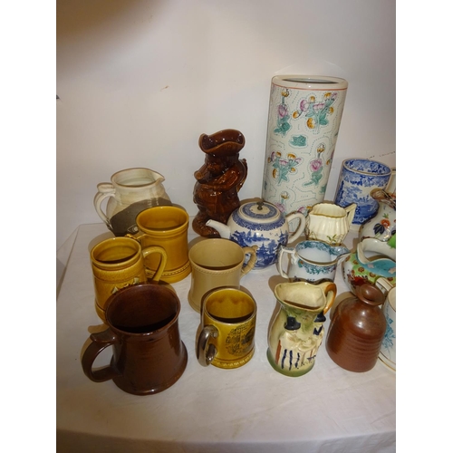 363 - Collection of china mugs, jugs, etc. As found.