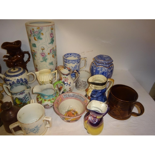 363 - Collection of china mugs, jugs, etc. As found.