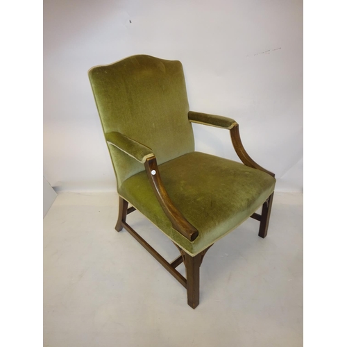 67 - Antique mahogany Gainsborough design library or drawing room chair.