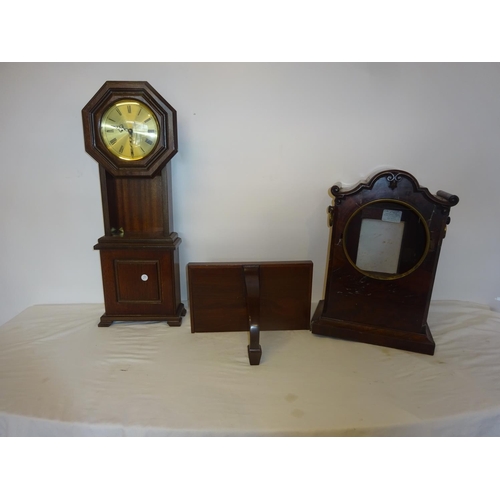 7 - Mixed lot - clocks, clock case and barometer. AF.