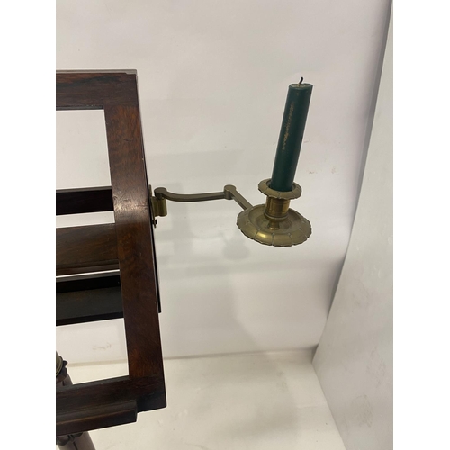 1 - William & Gibton - A 19th century Irish rosewood duet music stand retaining its original brass candl... 