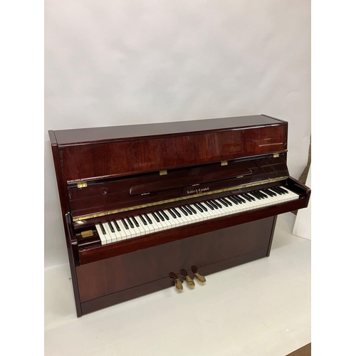 100 - Kohler & Campbell - A very good upright overstrung piano. W. 146cm, H. 109cm, D. 56cm approx.