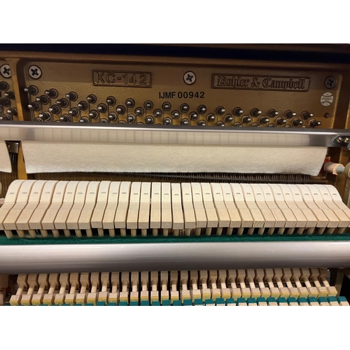 100 - Kohler & Campbell - A very good upright overstrung piano. W. 146cm, H. 109cm, D. 56cm approx.