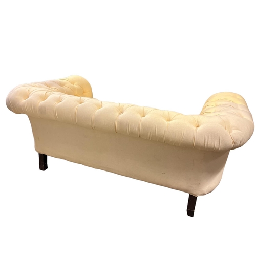 151 - Victorian chesterfield couch.(Height raised on back legs)
L. 170cm, D. 90cm, H. 70cm.