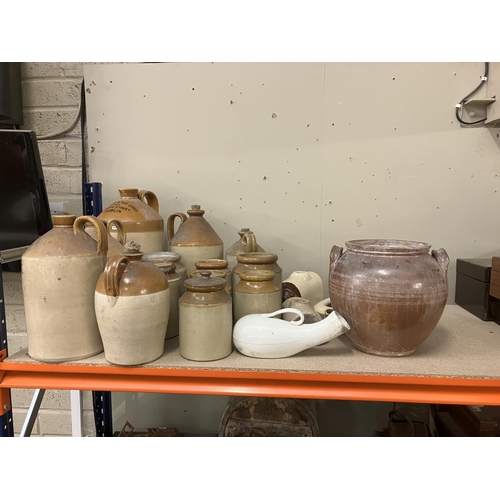 16 - A large quantity of old earthenware jars.