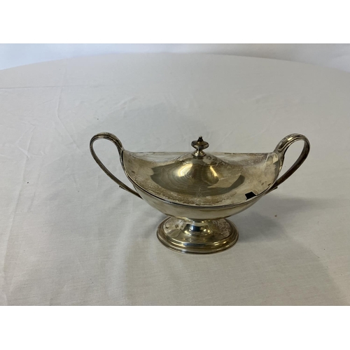 177 - Good antique silver boat shaped sugar tureen and cover by Robert Gaze, London 1797, 20 troy ozs.