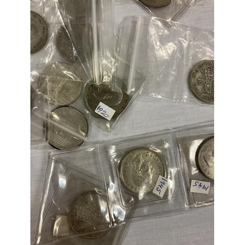 221 - Large quantity of English half crowns.  (90 approx.)