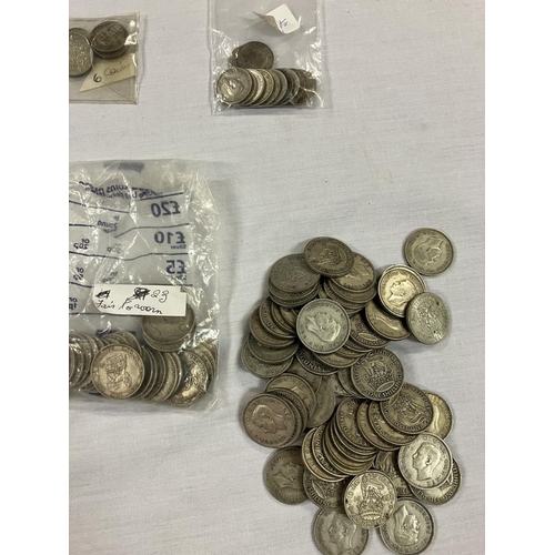 223 - Box lot of English coins - florins, shillings, 6 pences, etc.