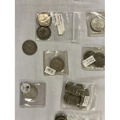 223 - Box lot of English coins - florins, shillings, 6 pences, etc.