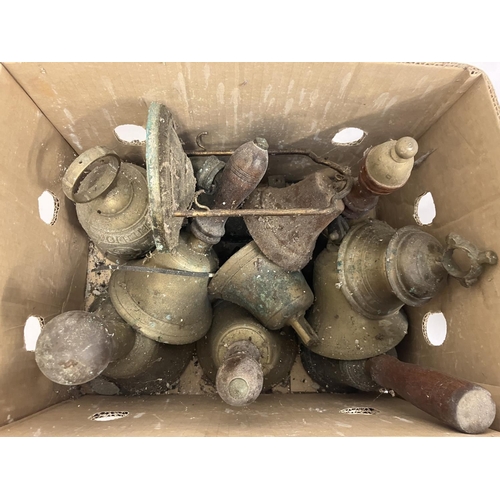 23 - Large quantity of brass bells - 2 boxes.