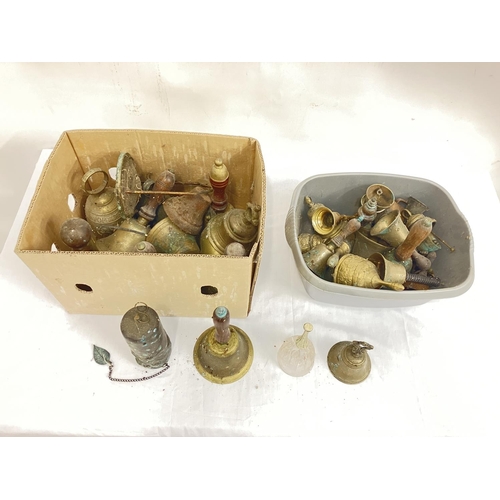 23 - Large quantity of brass bells - 2 boxes.