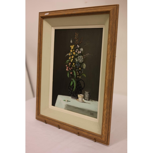 253 - Terence Attridge Williams,
Still Life,
Oil on board,
Signed,
40cm x 30cm.