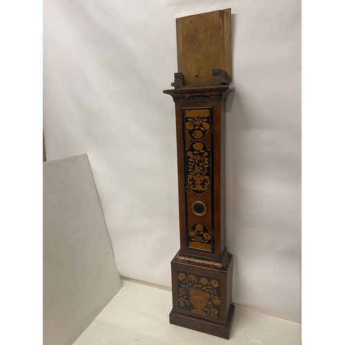 257 - A fine antique walnut and marquetry inlaid long cased clock, the 11