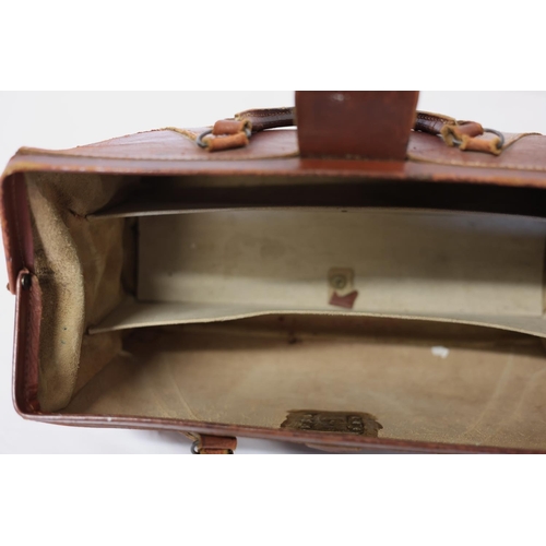 26 - Good quality old leather case and a large travelling wallet. (2)