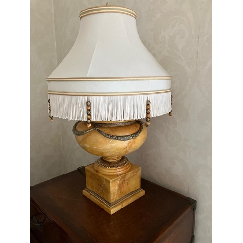 272 - Two decorative side lamps and shades.