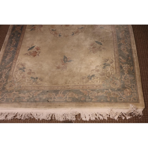 324 - Two drawing room rugs. (faded and stained)
280cm x 190cm approx.   270cm x 180cm approx.