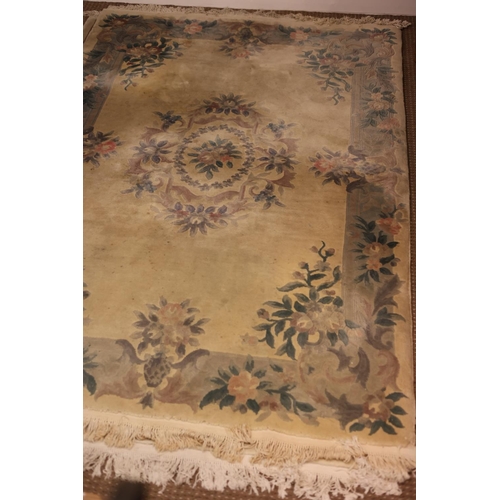 324 - Two drawing room rugs. (faded and stained)
280cm x 190cm approx.   270cm x 180cm approx.