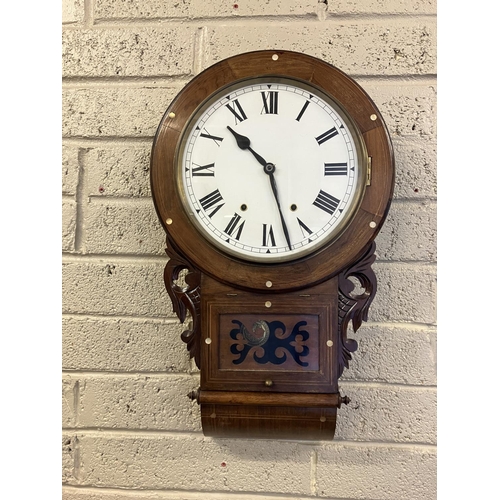 45 - Antique American 8 day wall clock. AF.