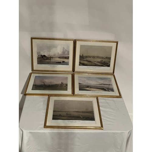 68 - Four framed copies of the Morgan Views, all relating to Blackrock Castle and a George Atkinson copy ... 