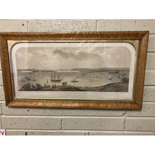 1 - Cork interest, Robert L. Stopford - A large 19th century engraving, Cork Harbour from Spy Hill in or... 