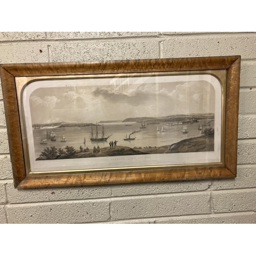 1 - Cork interest, Robert L. Stopford - A large 19th century engraving, Cork Harbour from Spy Hill in or... 