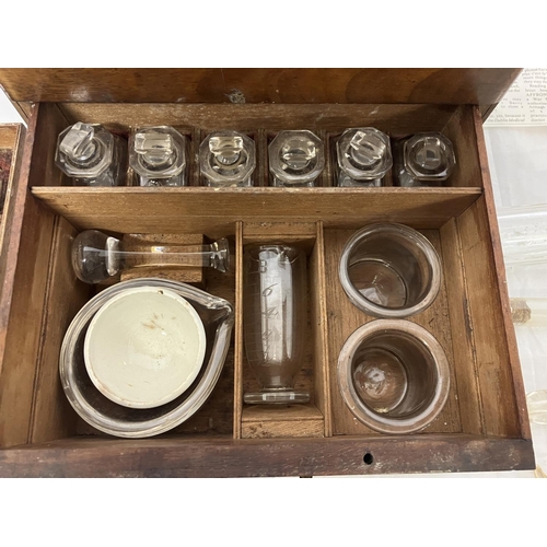 120 - Dr. Travers Robert Blackley 1801-1876 - A 19th century mahogany apothecary cabinet with recessed bra... 