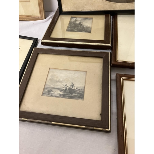 124 - A quantity of framed engravings and etchings including an early view of Waterford.