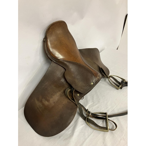 153 - Leather pony saddle.