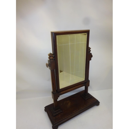 159 - A good 19th century mahogany cheval dressing mirror. H. 145cm, W. 95cm.