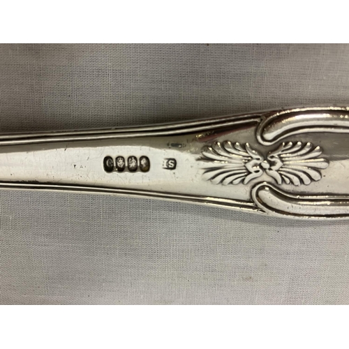 188 - Large Irish silver ladle with crest by Isaac Solomon, Cork. 9.5 troy ozs.