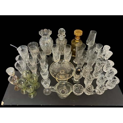 19 - Quantity of glassware to include some Waterford pieces.