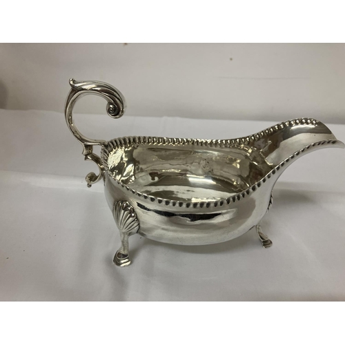 192 - Cork silver sauce boat by John Nicholson, 1756-1824, 7 troy ozs.