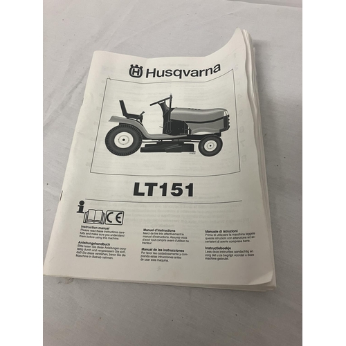 223 - Husqvarna LT151 ride on lawnmower.