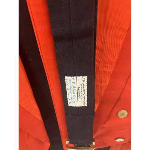 260 - British Army formal Mess kit - red striped trousers and red tailed coat. AF.