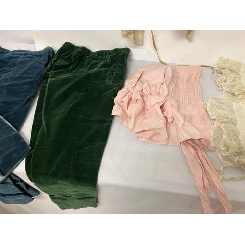 269 - Three assorted soft petticoats, 1 hooped adult petticoat, 1 hooped child's petticoat.