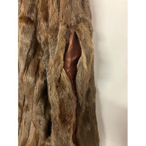 277 - One ladies fur jacket B. Shrier, Oxford St, London (some wear and tear) and a minx stole. (2)